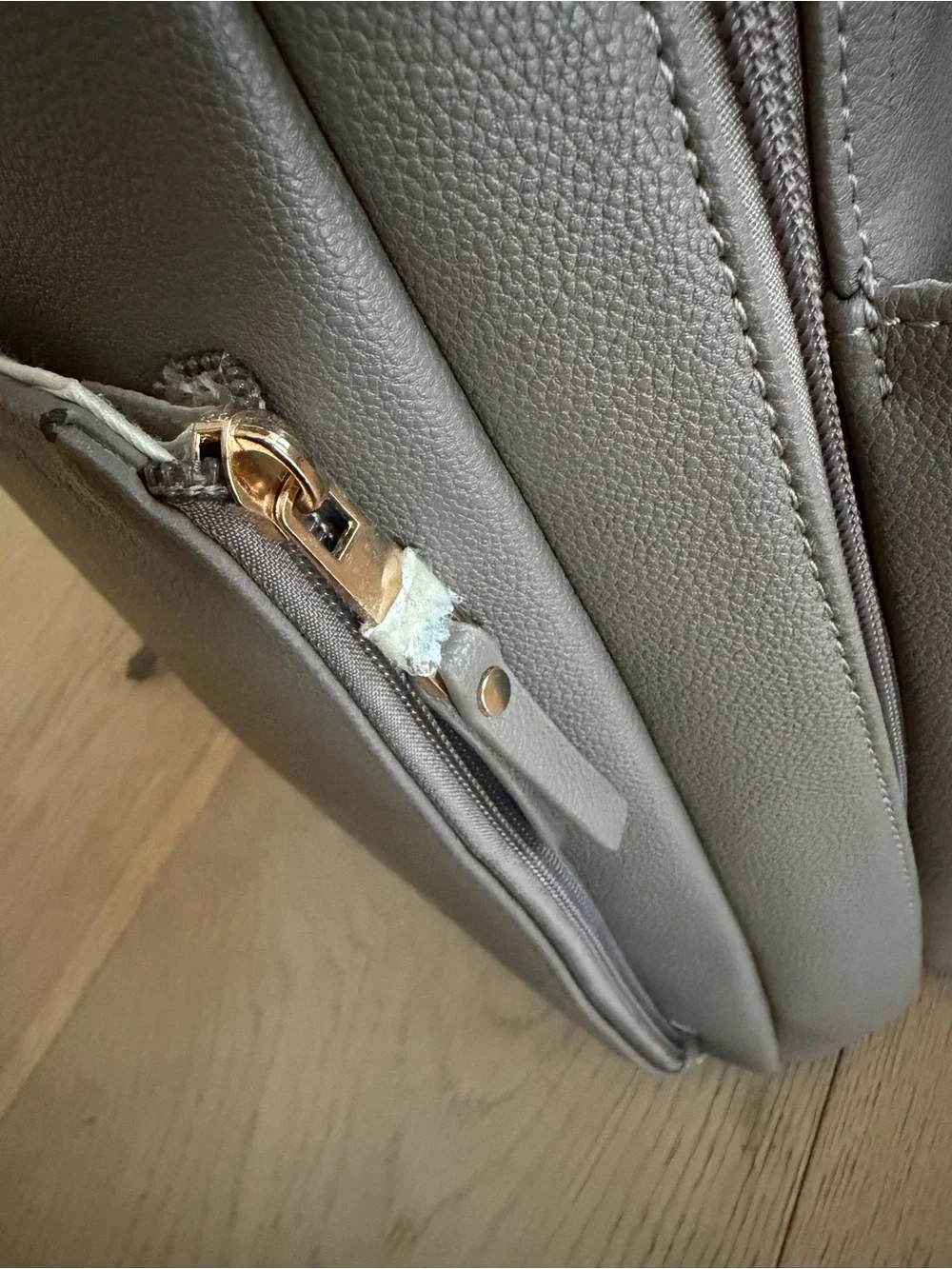 Ayla & Co ‘The Ayla’ taupe vegan leather diaper bag with accessories